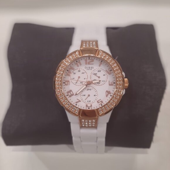 Women's Guess Prism Watch White & Gold - Picture 2 of 2